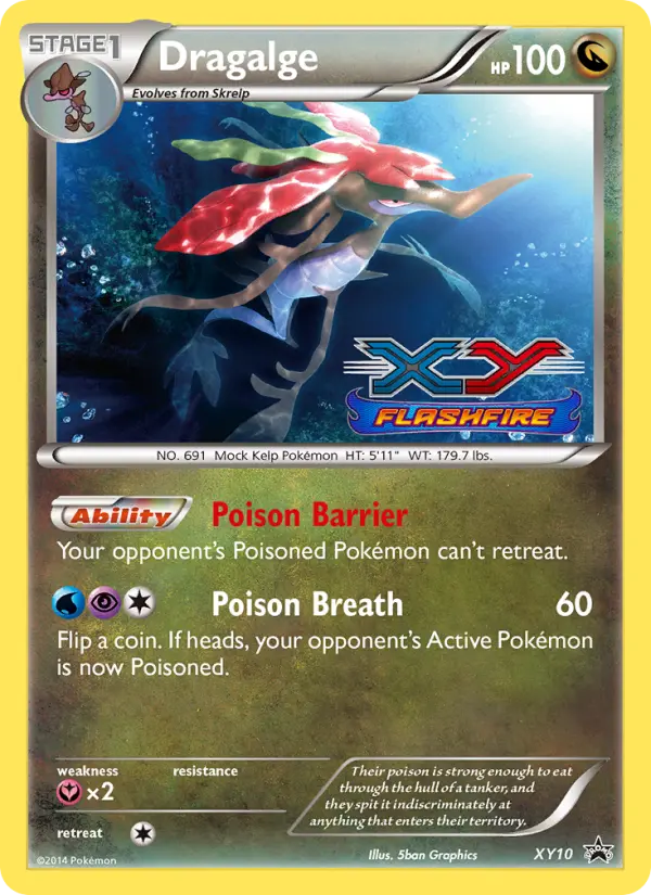 Dragalge XY10 card from XY Black Star Promos
