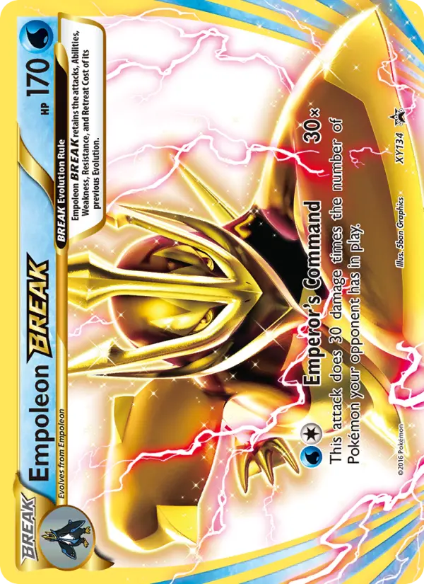Empoleon BREAK XY134 — XY Black Star Promos XY134, Holofoil finish