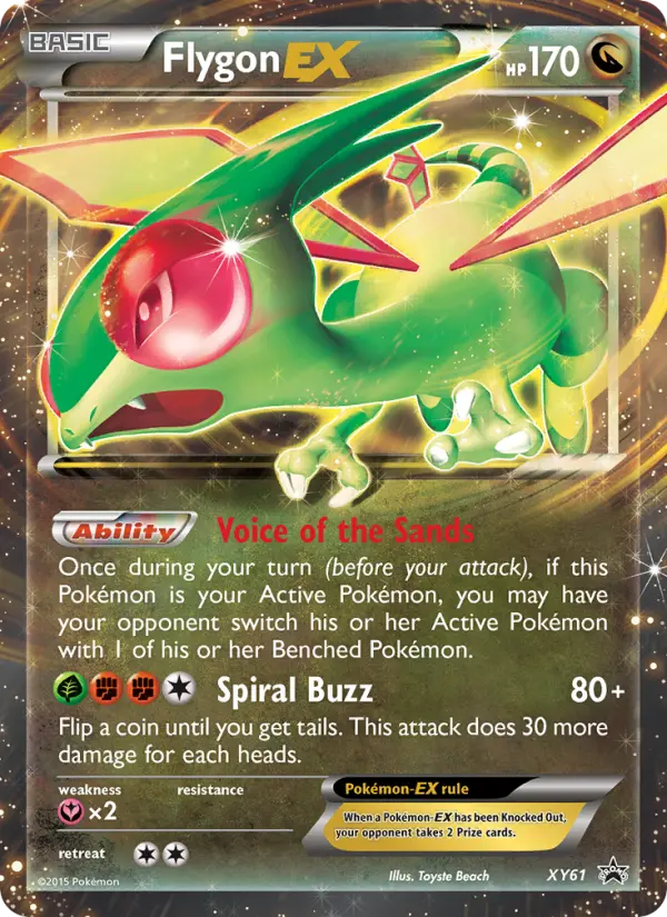 Flygon-EX XY61 card from XY Black Star Promos