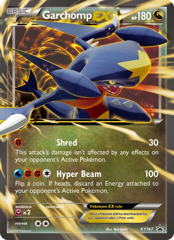 Garchomp-EX XY167 card from XY Black Star Promos