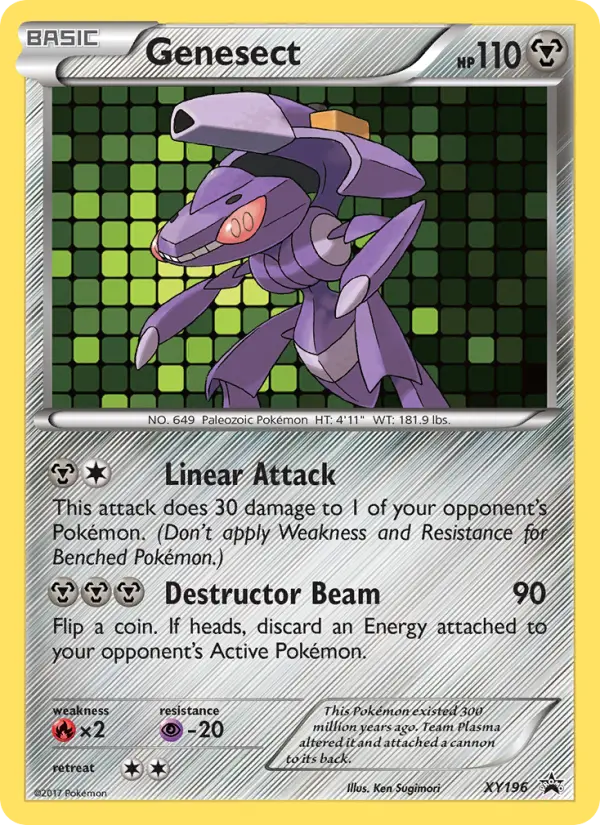 Genesect XY196 card from XY Black Star Promos