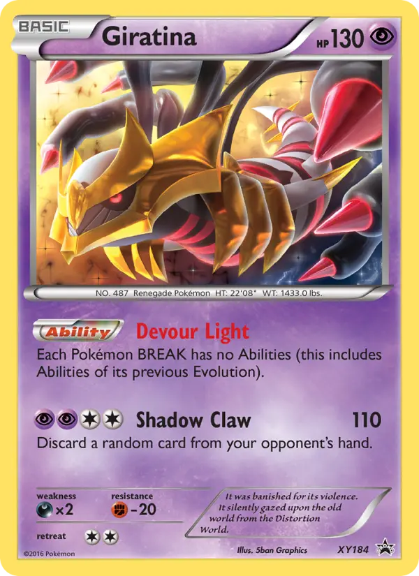Giratina XY184 — XY Black Star Promos XY184, Holofoil finish