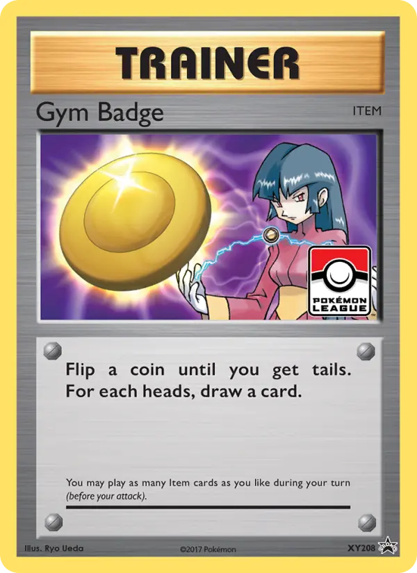 Gym Badge XY208 — XY Black Star Promos XY208, Holofoil finish