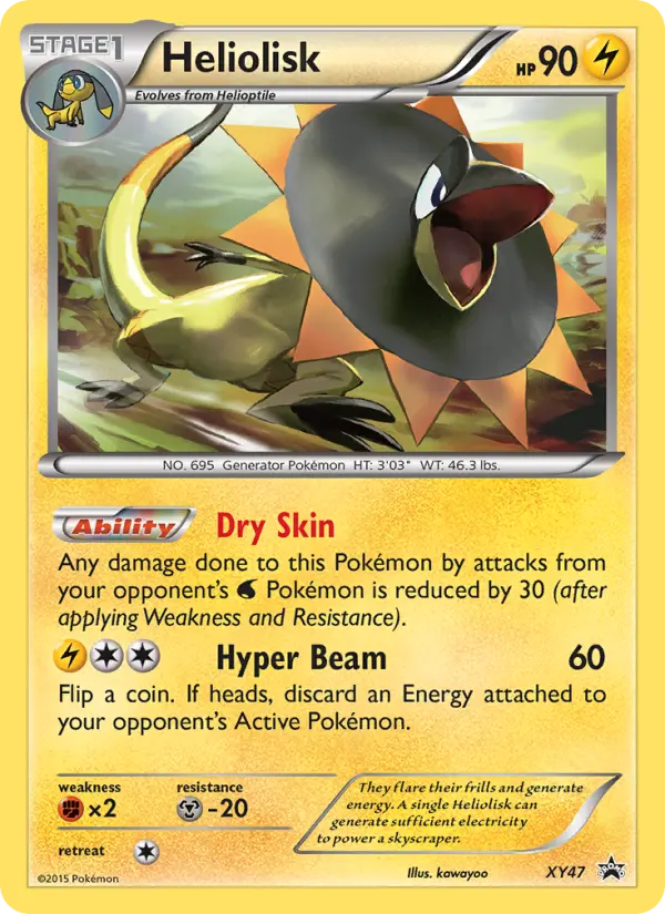 Heliolisk XY47 card from XY Black Star Promos