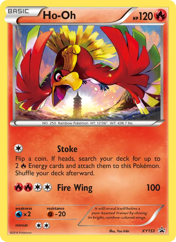 Ho-Oh XY153 — XY Black Star Promos XY153, Holofoil finish