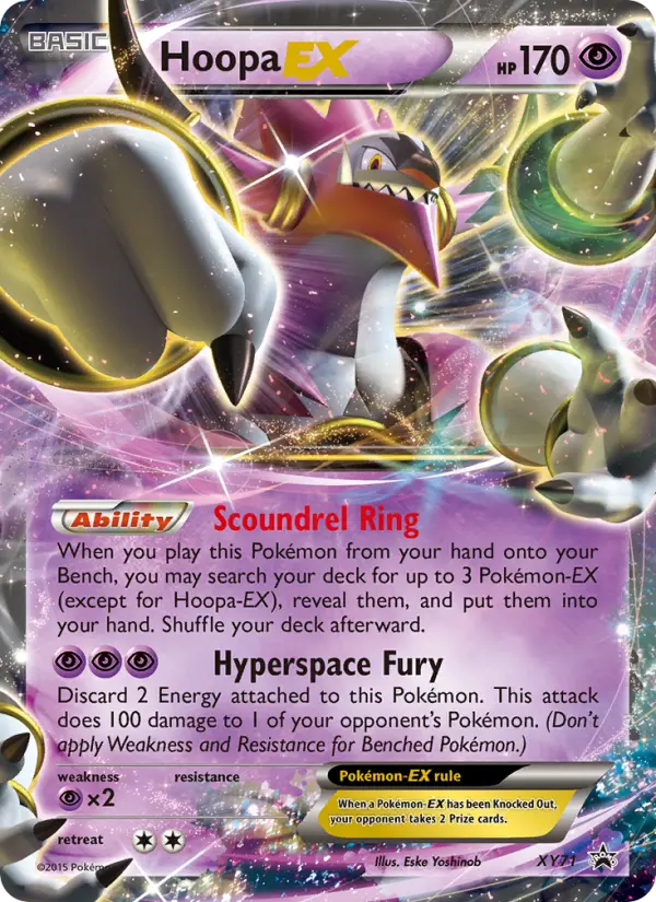 Hoopa-EX XY71 card from XY Black Star Promos