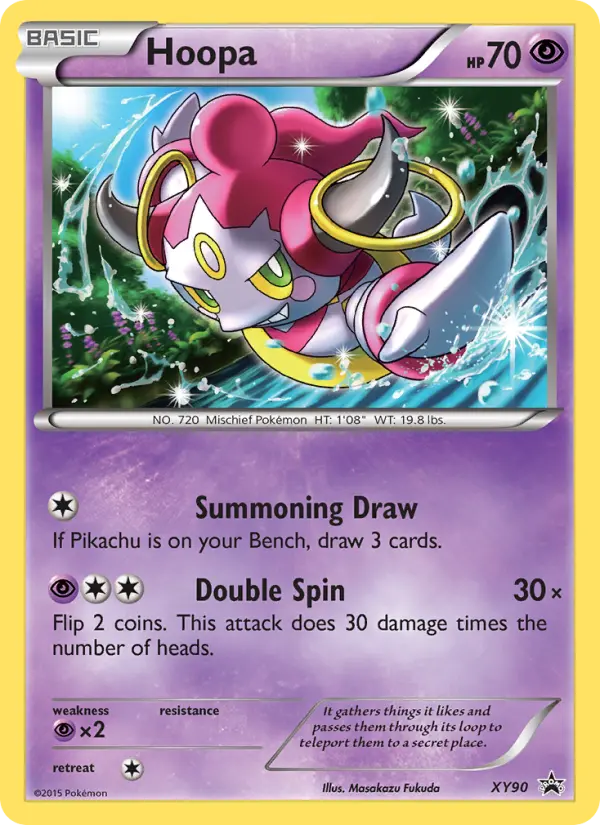 Hoopa XY90 card from XY Black Star Promos