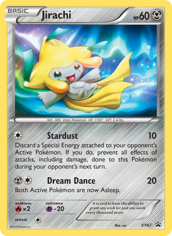 Jirachi XY67 card from XY Black Star Promos