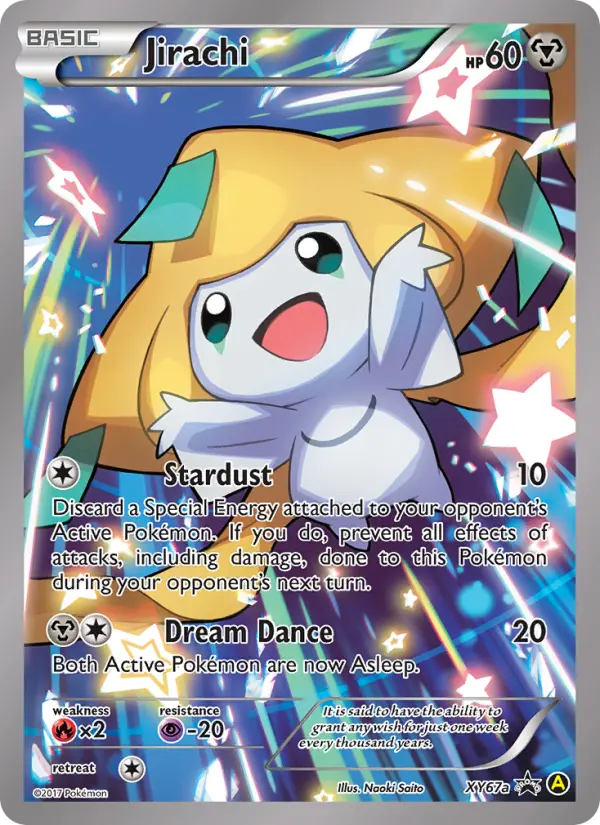Jirachi XY67a card from XY Black Star Promos