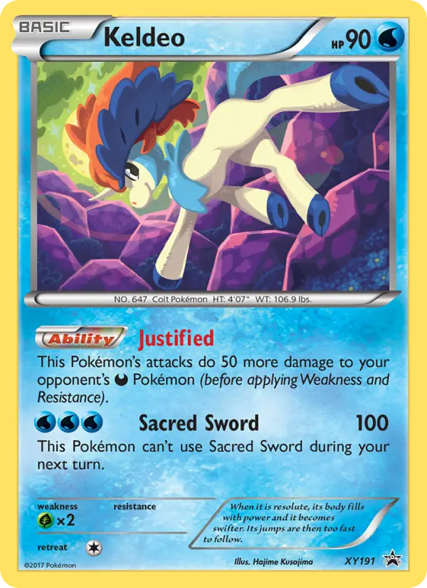 Keldeo XY191 card from XY Black Star Promos