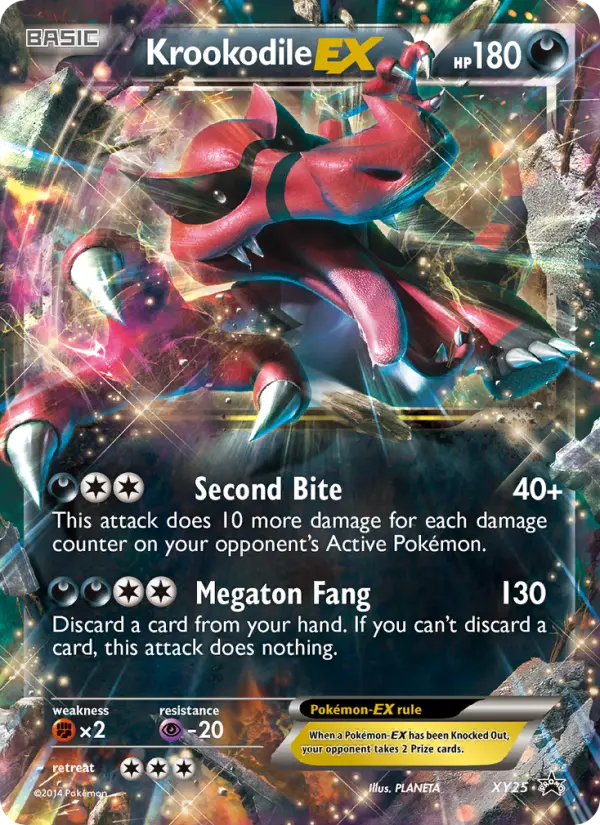 Krookodile-EX XY25 card from XY Black Star Promos