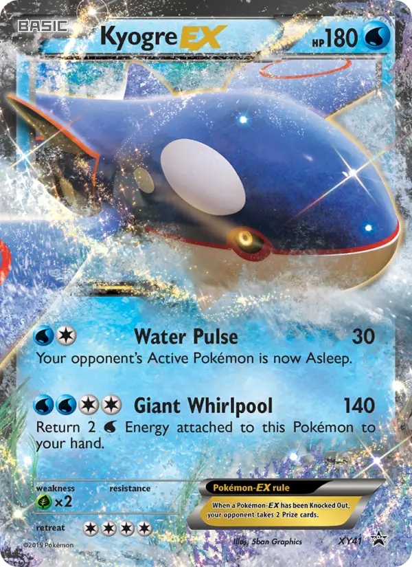 Kyogre-EX XY41 card from XY Black Star Promos