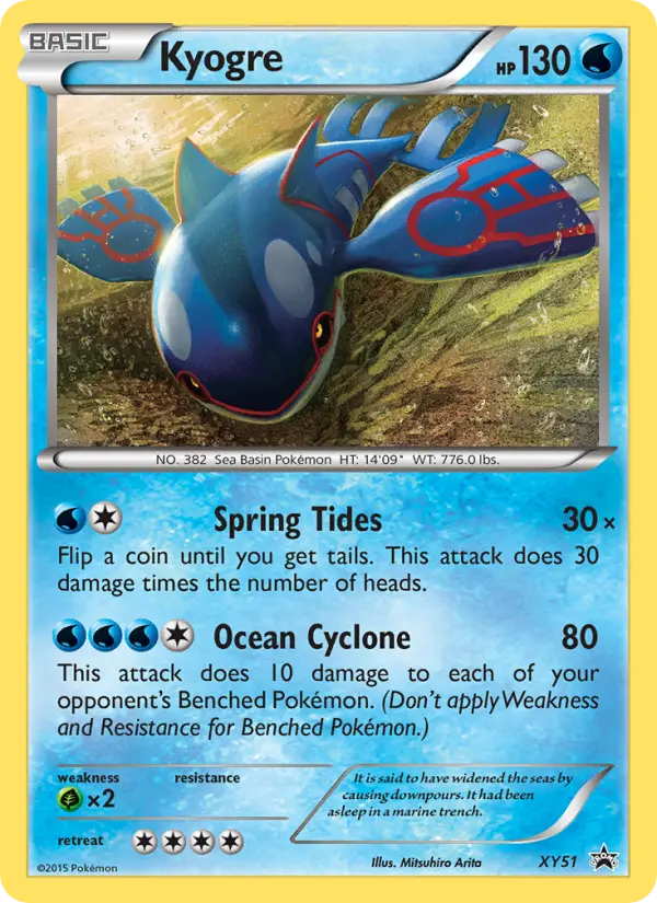 Kyogre XY51 — XY Black Star Promos XY51, Holofoil finish