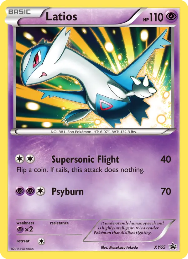 Latios XY65 card from XY Black Star Promos