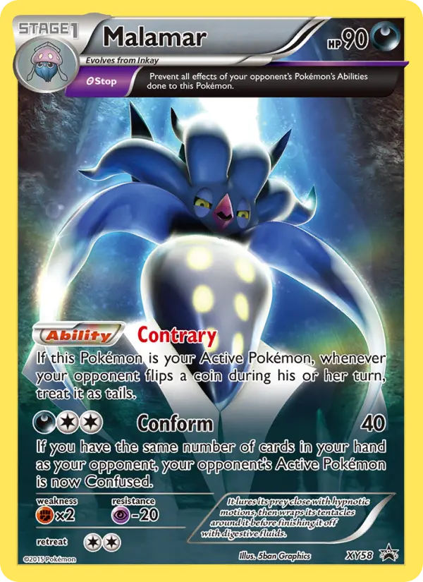Malamar XY58 — XY Black Star Promos XY58, Holofoil finish