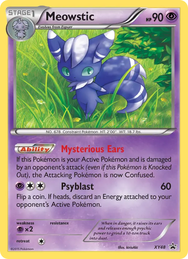 Meowstic XY48 card from XY Black Star Promos
