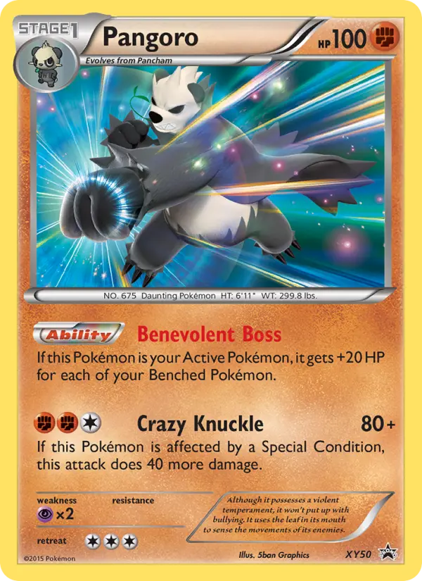 Pangoro XY50 card from XY Black Star Promos