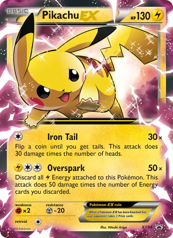 Pikachu-EX XY84 card from XY Black Star Promos