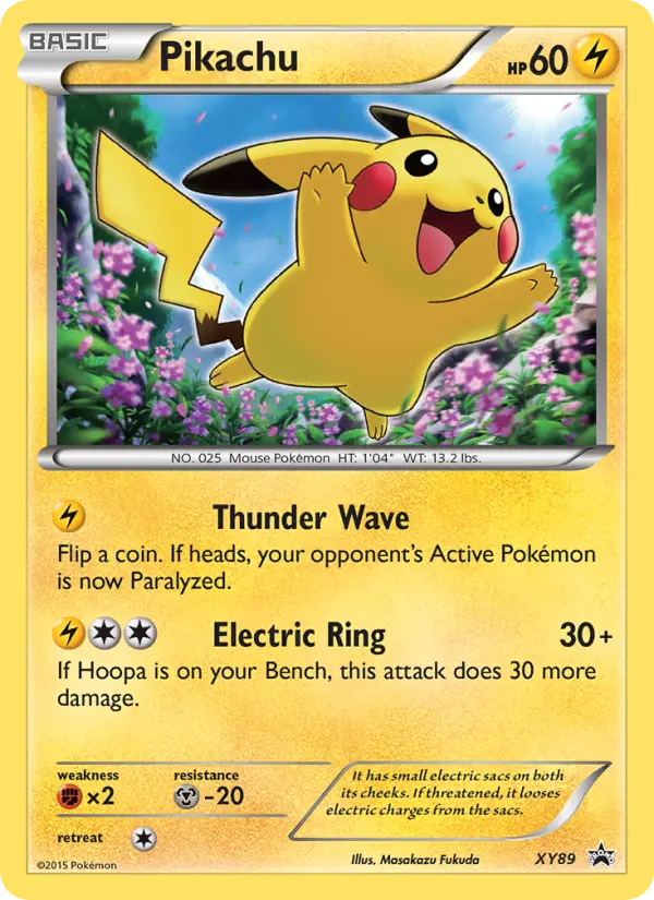 Pikachu XY89 card from XY Black Star Promos