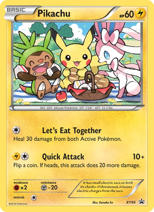 Pikachu XY95 card from XY Black Star Promos