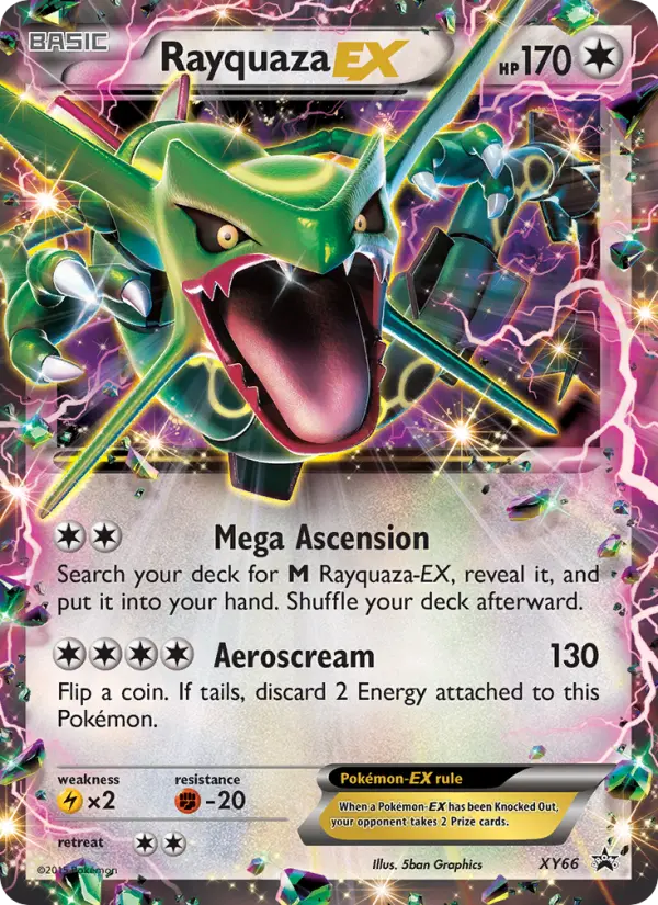 Rayquaza-EX XY66 card from XY Black Star Promos