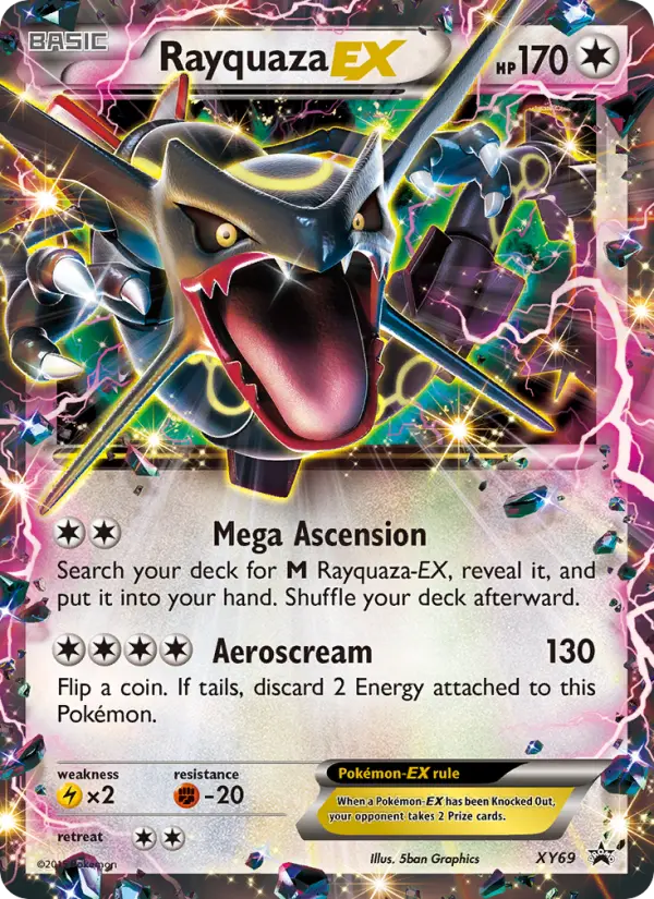 Rayquaza-EX XY69 card from XY Black Star Promos