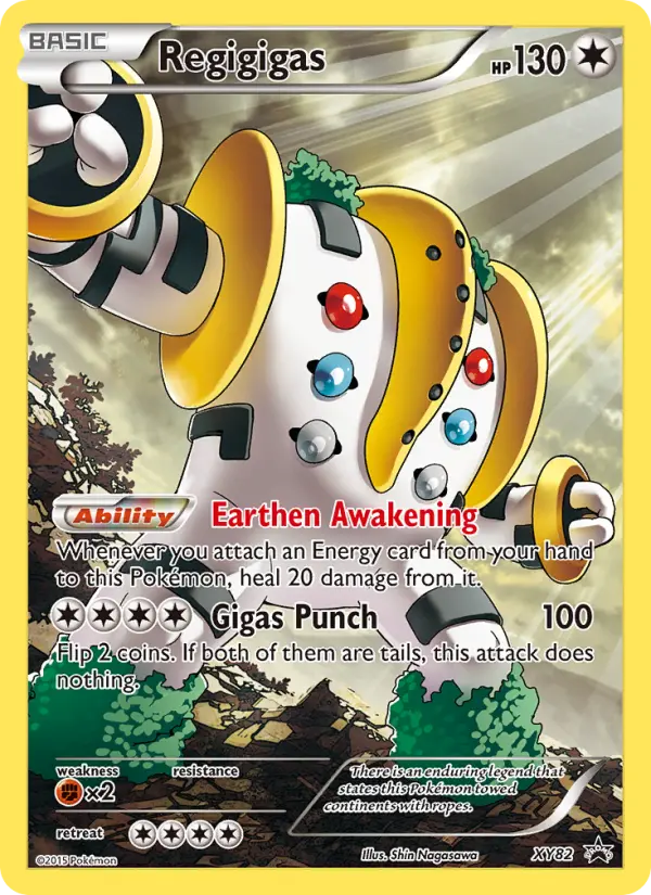 Regigigas XY82 card from XY Black Star Promos