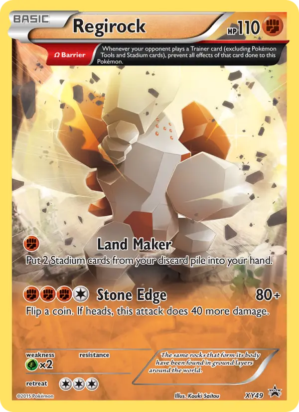Regirock XY49 — XY Black Star Promos XY49, Holofoil finish