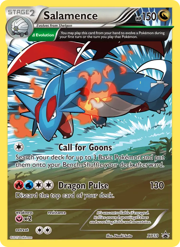 Salamence XY59 card from XY Black Star Promos