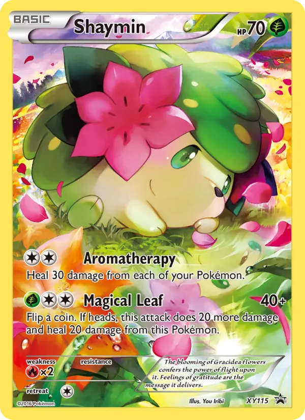 Shaymin XY115 card from XY Black Star Promos