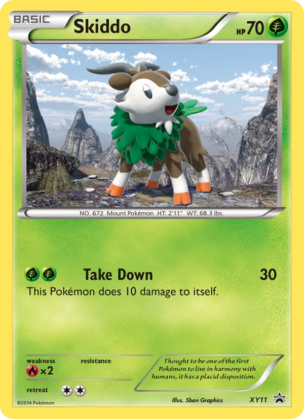 Skiddo XY11 card from XY Black Star Promos