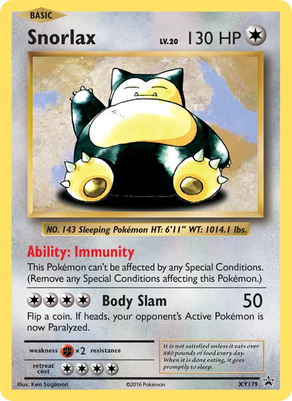 Snorlax XY179 — XY Black Star Promos XY179, Holofoil finish
