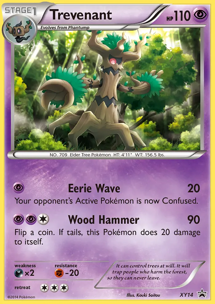 Trevenant XY14 card from XY Black Star Promos