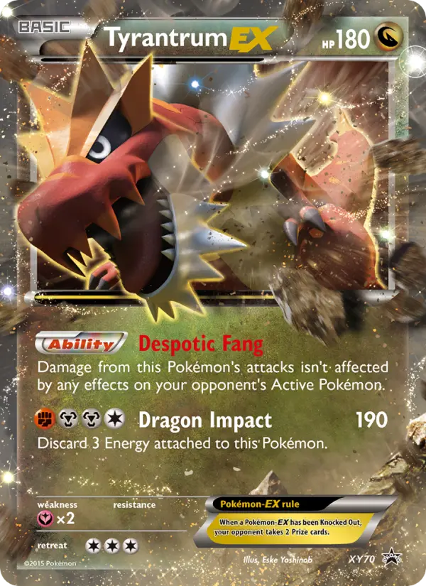 Tyrantrum-EX XY70 card from XY Black Star Promos