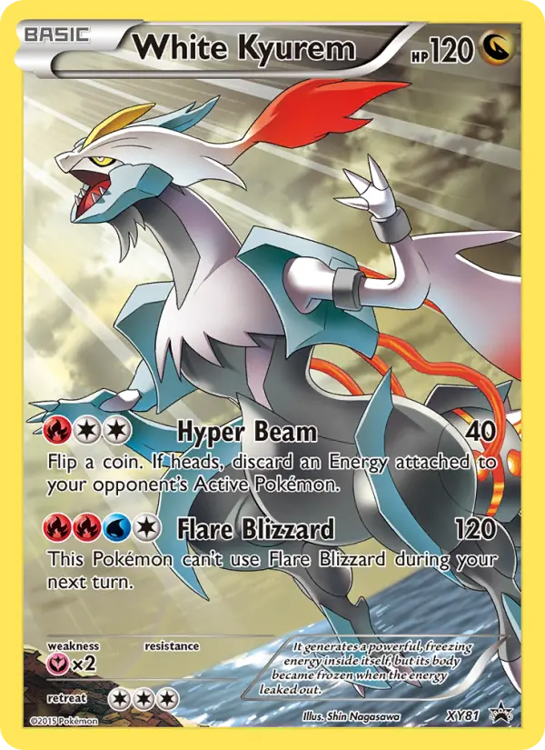 White Kyurem XY81 card from XY Black Star Promos