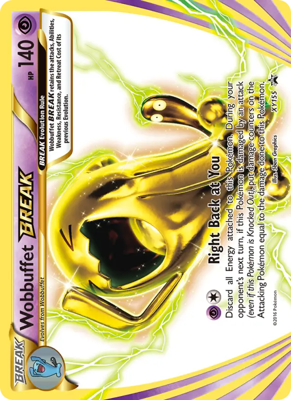 Wobbuffet BREAK XY155 card from XY Black Star Promos