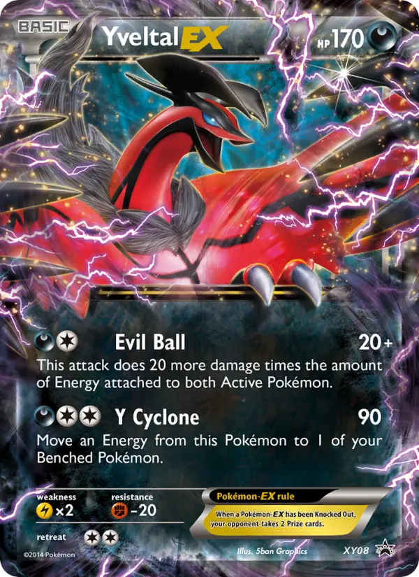 Yveltal-EX XY08 card from XY Black Star Promos