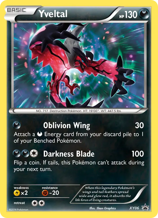 Yveltal XY06 card from XY Black Star Promos