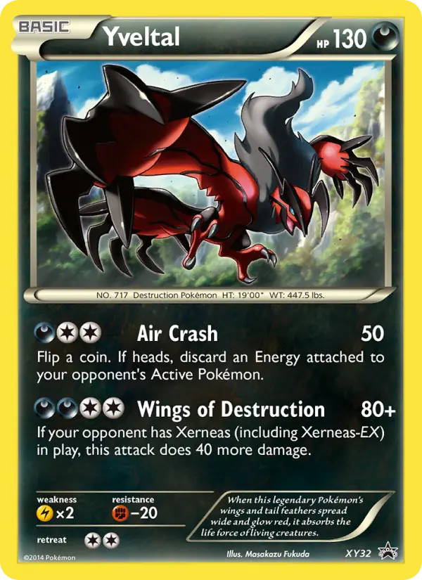 Yveltal XY32 card from XY Black Star Promos