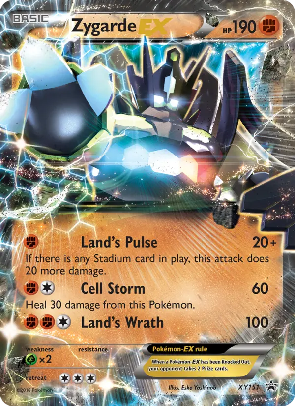 Zygarde-EX XY151 card from XY Black Star Promos