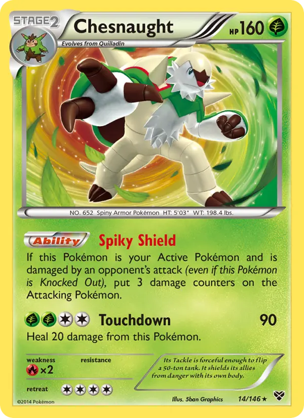 Chesnaught 14 card from XY
