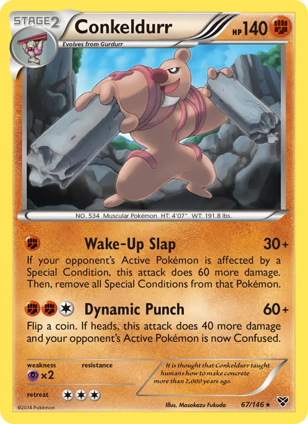 Conkeldurr 67 card from XY