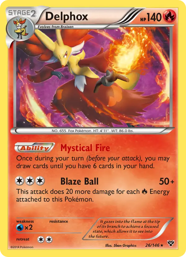 Delphox 26 card from XY