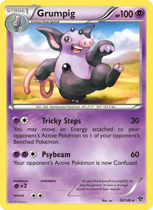 Grumpig 50 card from XY