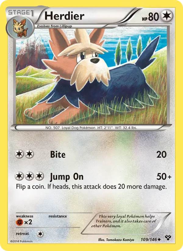 Herdier 109 card from XY