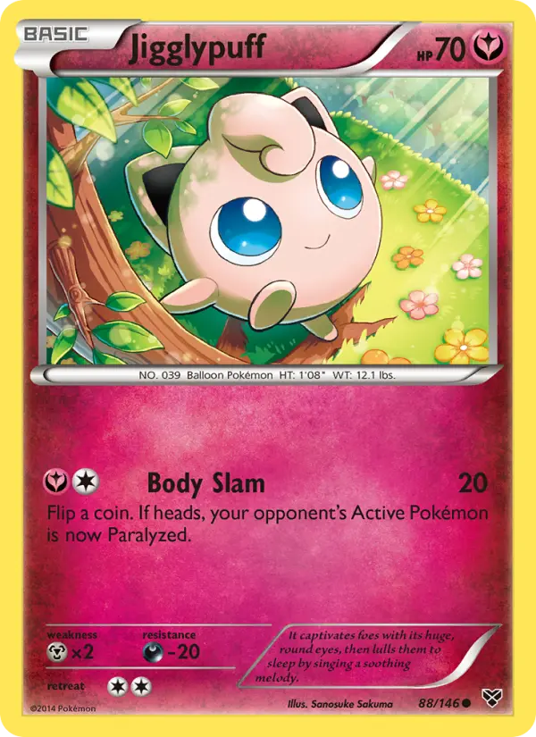 Jigglypuff 88 card from XY