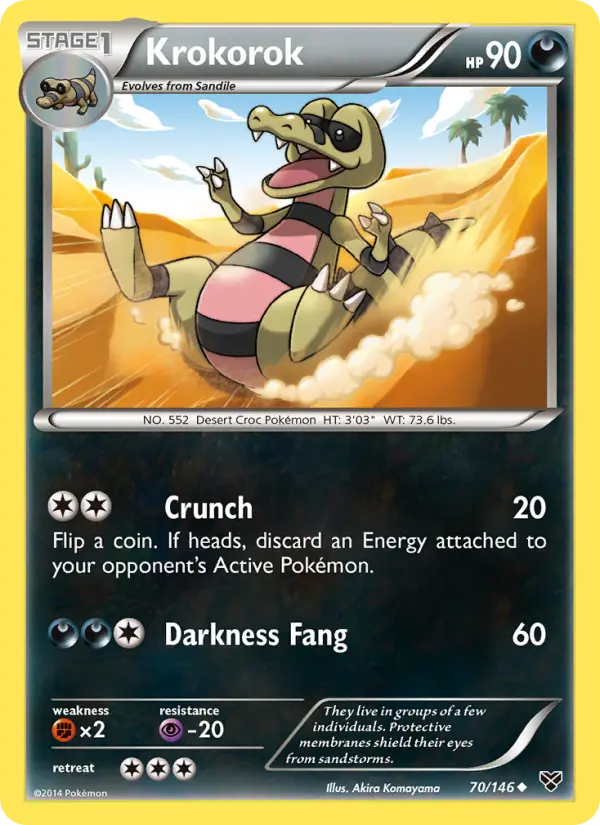 Krokorok 70 card from XY