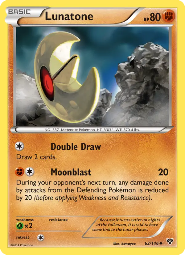 Lunatone 63 card from XY