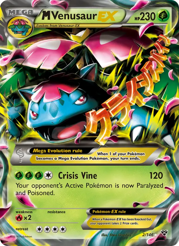M Venusaur-EX 2 — XY 2, Holofoil finish