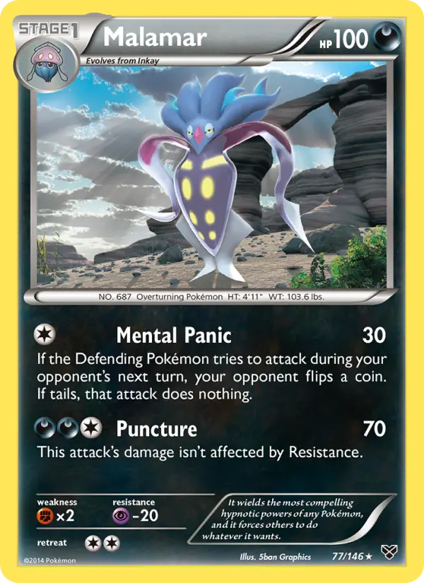 Malamar 77 card from XY
